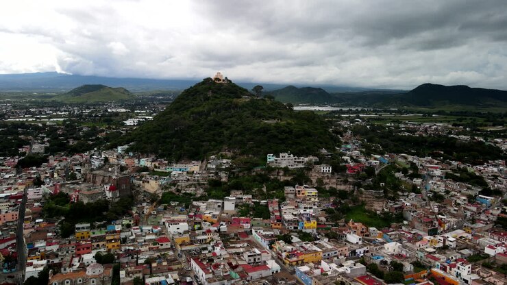 Vista in atterraggio ad Atlixco, Messico.