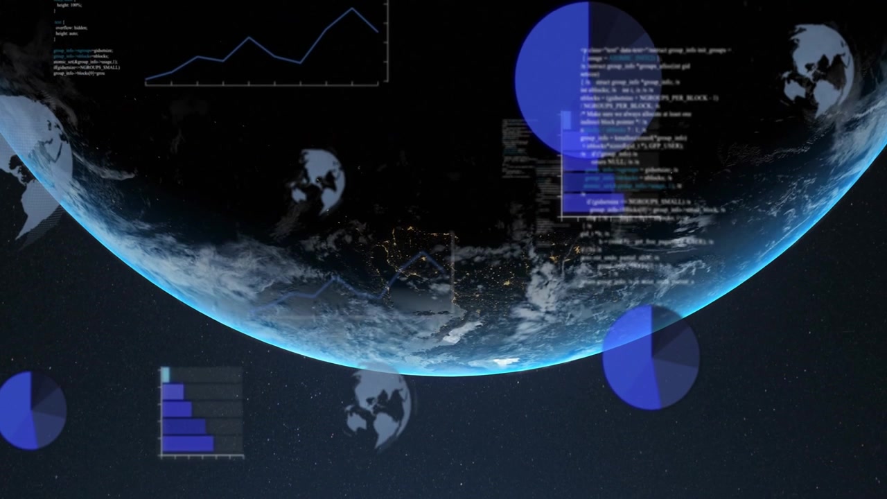 Incoming feed causing charts appearing over night-side Earth, scaling, shifting, fading for HUD