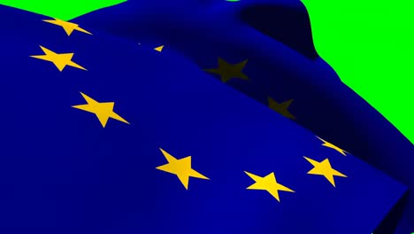 close-up of europe flag waving