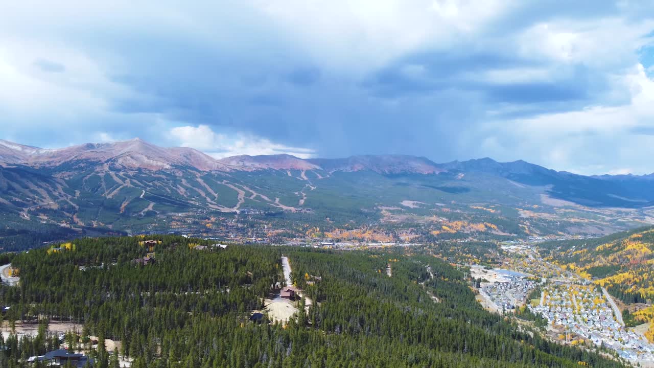 Panorama of Breckenridge, Colorado in the fall