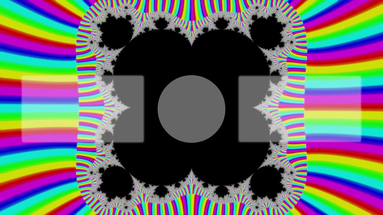 psicodélico llamativo final de la tarjeta final de la pantalla gráficos de movimiento