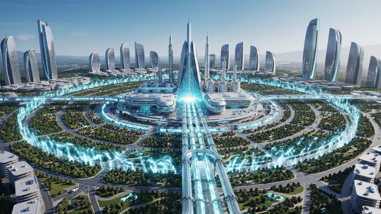 Futuristic Cityscape with Advanced Architecture