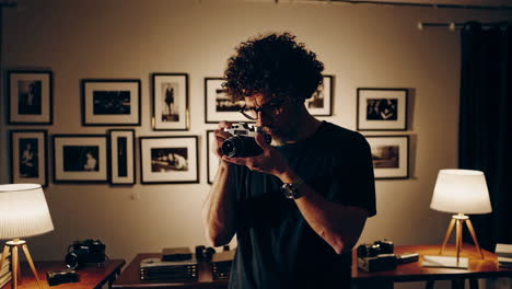 photographer in a darkroom