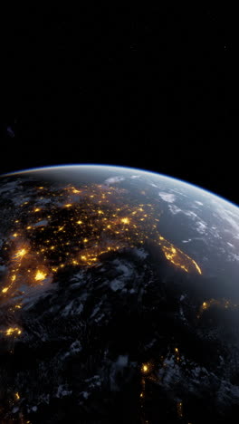 earth at night from space