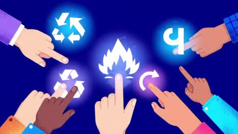 exploring environmental concepts through interactive symbols and gestures: a creative visual journey of sustainability and engagement with nature