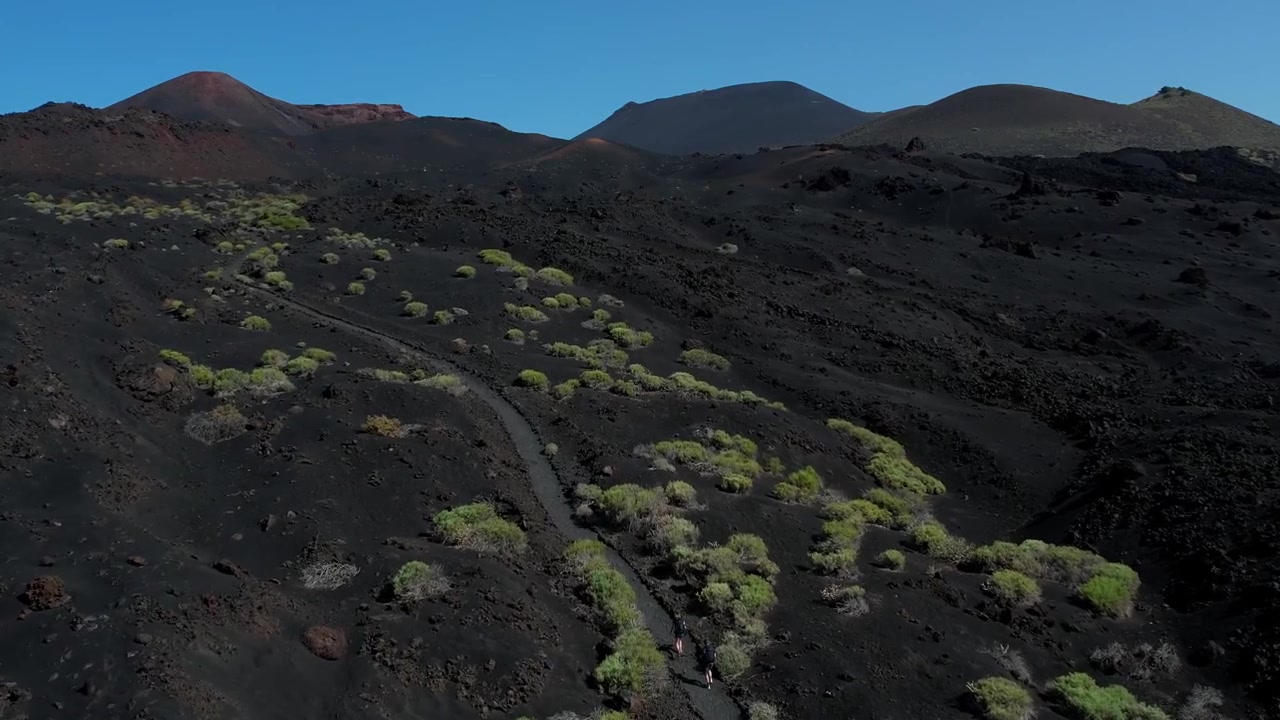 Vista aerea con drone del paesaggio di La Palma, Isole Canarie, Spagna.