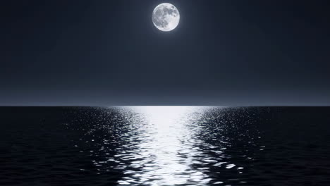 moonlit night over the ocean