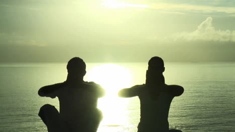 couple doing yoga