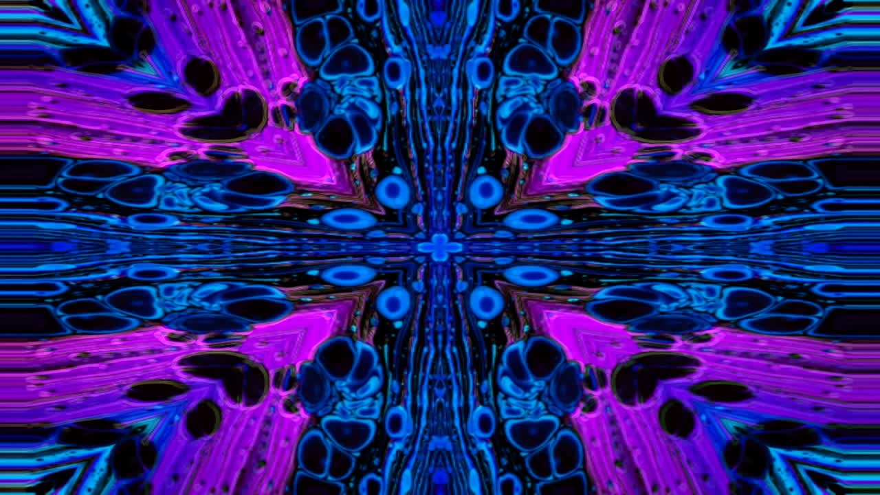 único hermoso colorido caleidoscopio patrón de mármol fractal movimiento de fondo