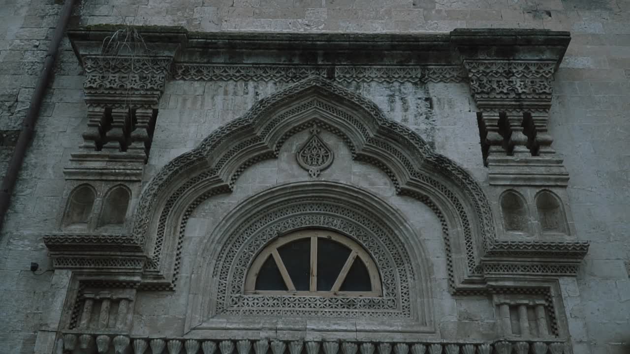 HISTORICAL SILVAN ULU MOSQUE, TURKEY, THE UPPER PART OF THE DOOR, EMBROIDERED WALL