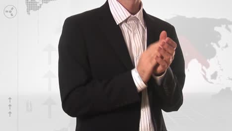 stock footage of a business man applauding