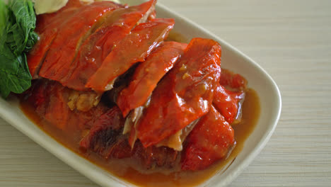Peking-duck-or-Roasted-duck-in-Barbecue-Red-Sauce---Chinese-food-style
