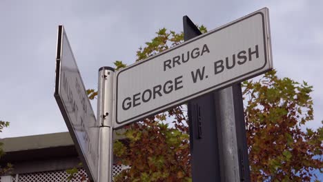 george w bush avenue in tirana albania