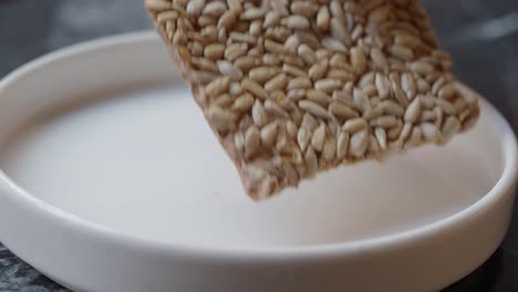 sunflower seed crackers on a plate
