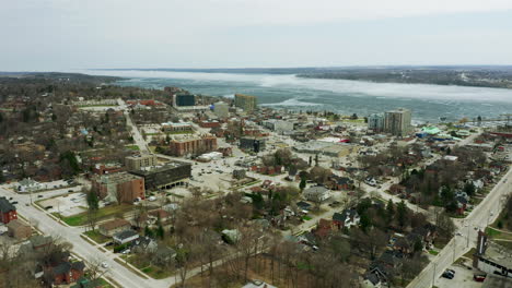 small city built up around the water