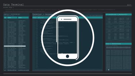 Animation-Des-Smartphone-Symbols-Und-Datenverarbeitung