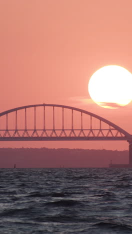 sunset over a bridge