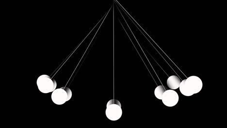 los péndulos se mueven libremente con movimiento, animación 3d hiperrealista de varios péndulos, animación de bucle de péndulo de newton, úsalos para ciencia, tecnología, proyectos comerciales o cualquier proyecto adecuado.