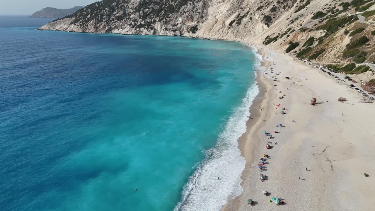 Aerial View of a Stunning Turquoise Beach