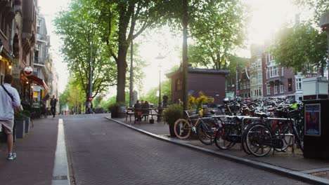 amsterdam canal street scene