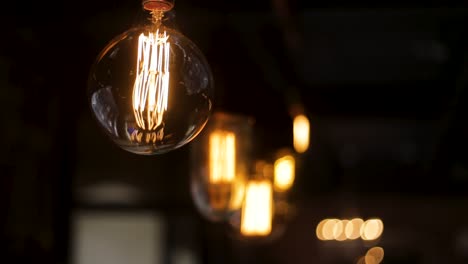 warm vintage lighting in a dark interior