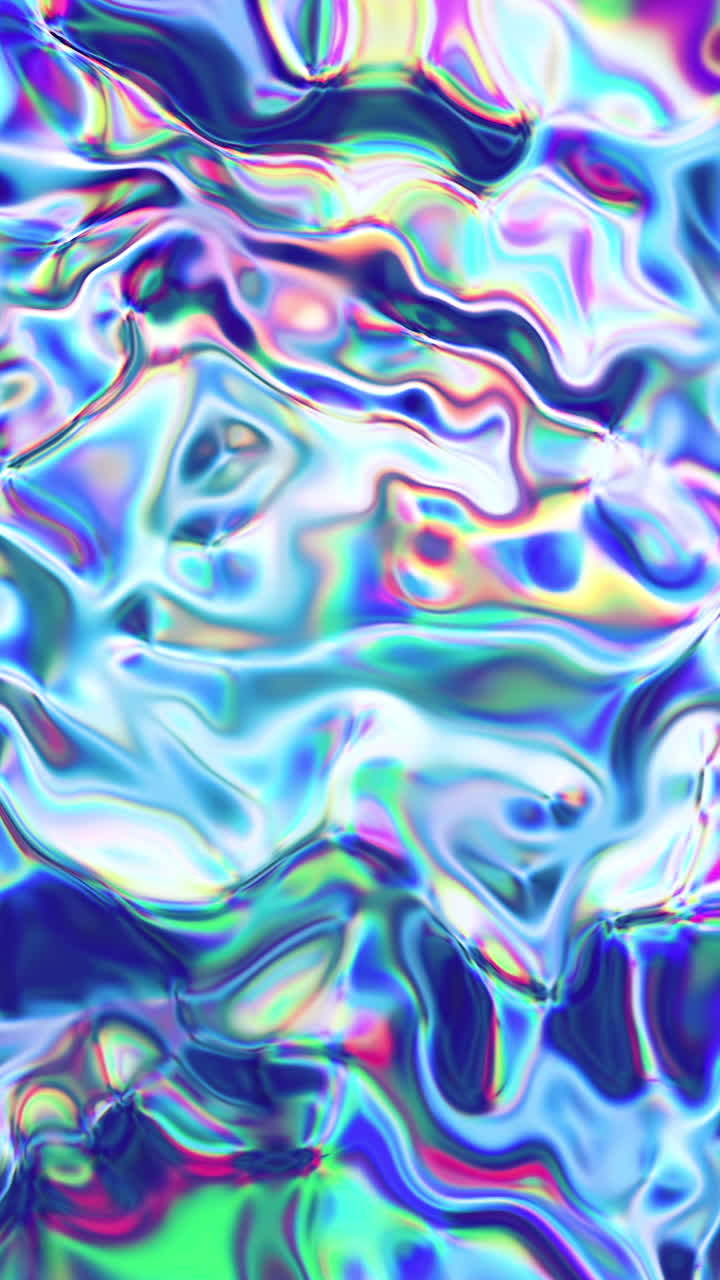 추상적인 iridescent 액체 예술