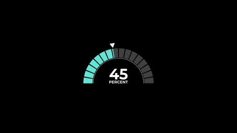 Gráfico-Circular-De-0-A-45%-De-Porcentaje-De-Infografías-Cargando-Anillo-Circular-O-Transferencia,-Descarga-De-Animación-Con-Canal-Alfa.