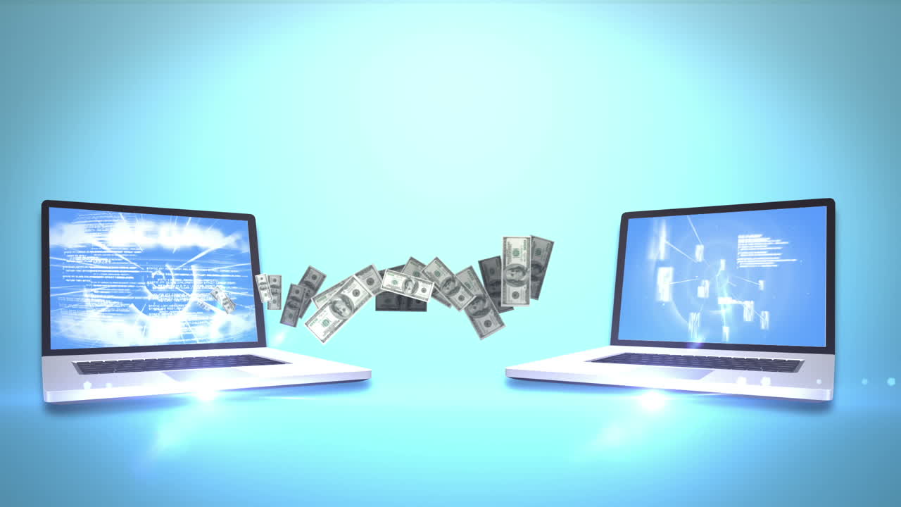 노트북에서 나오고 나오는 돈