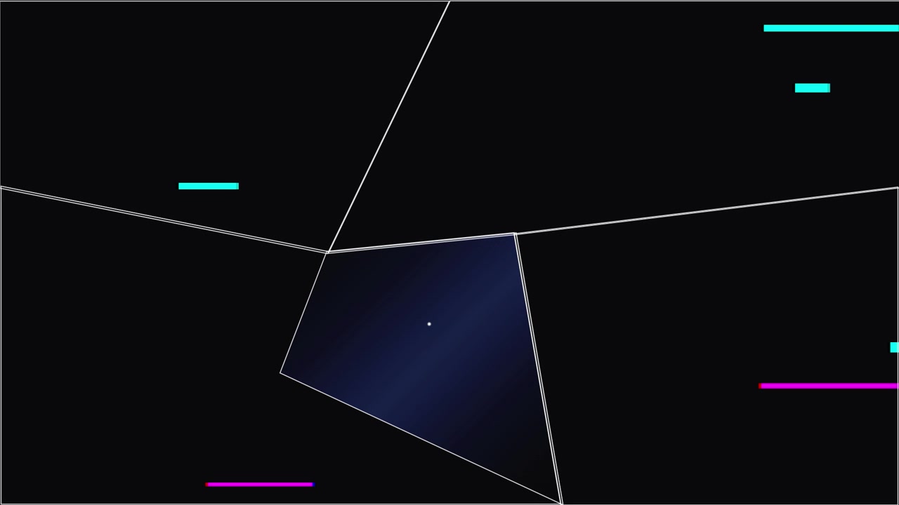 Abstract Geometric Background with Pulsing Neon Lines and Glitch Effects