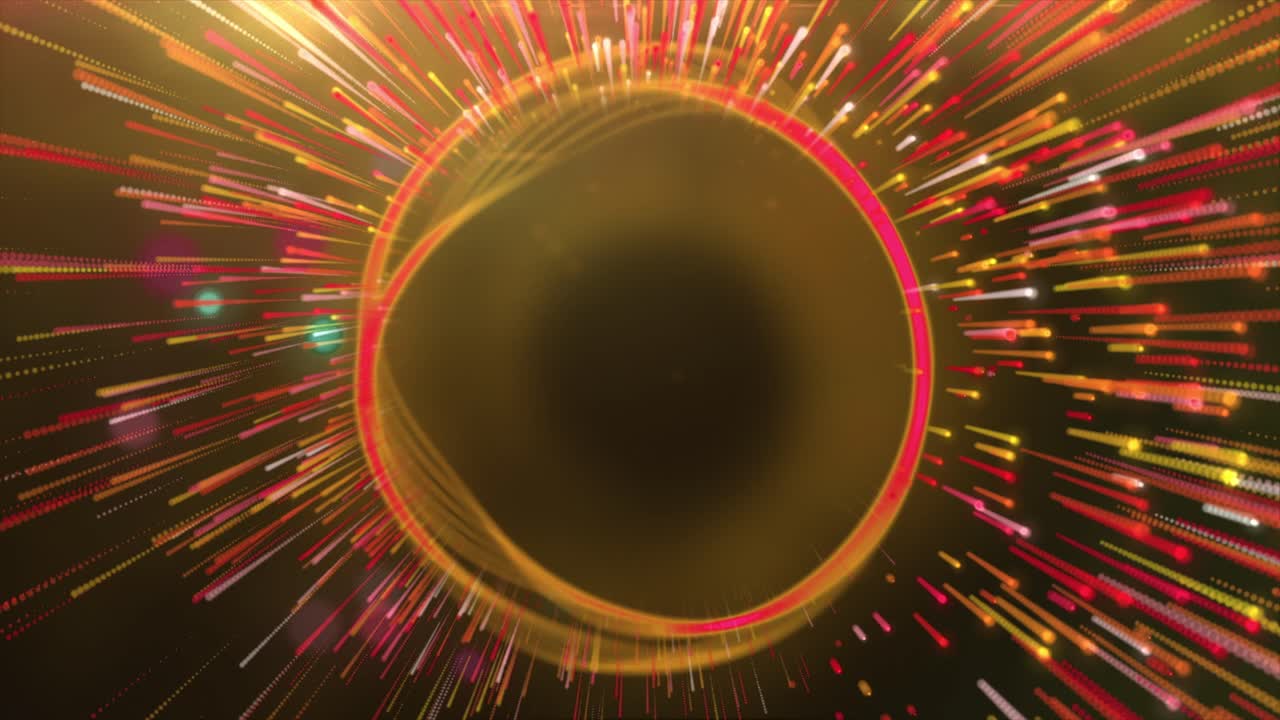 빛나는 원과 빛의 소용돌이와 함께 추상적인 배경