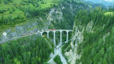 landwasserviadukt-with-a-train-above