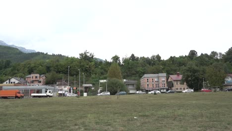 Houses-in-hills-of-bosnia-and-herzegovina-bosnian-nature-and-buildings-footage