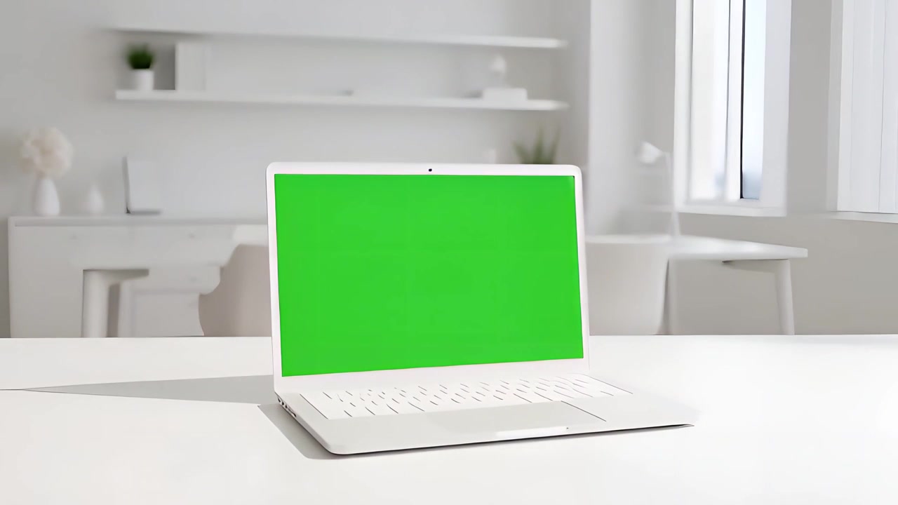 Video Mockup Schermo Verde Laptop 4K