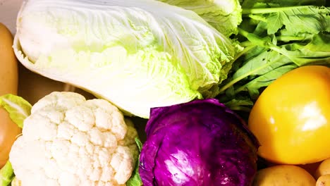 a vibrant mix of fresh vegetables displayed