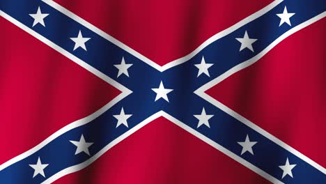 confederate battle flag - blue saltire with white stars on red background. closeup shot