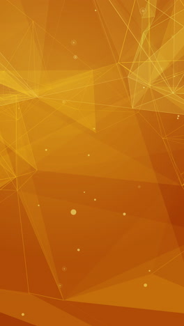 abstract polygonal space yellow background with connecting dots and lines. loop motion graphic. vertical video.