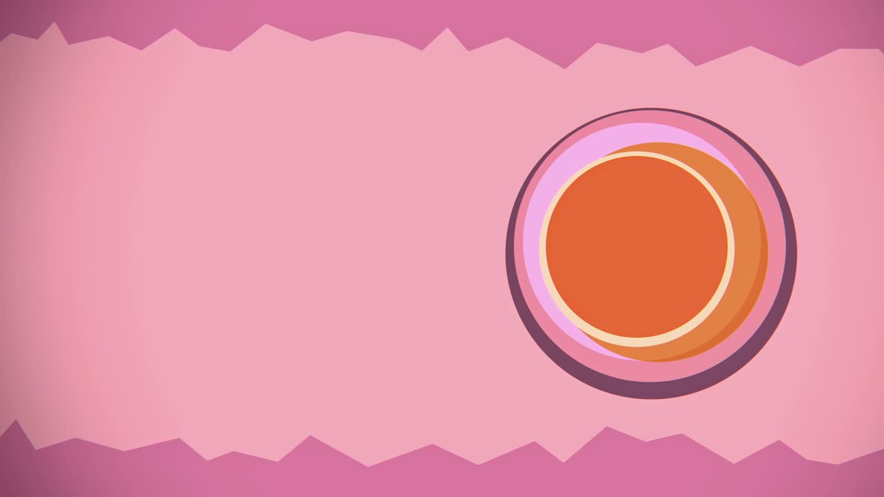 Flade farverige geometriske former og cirkler loop-animation
