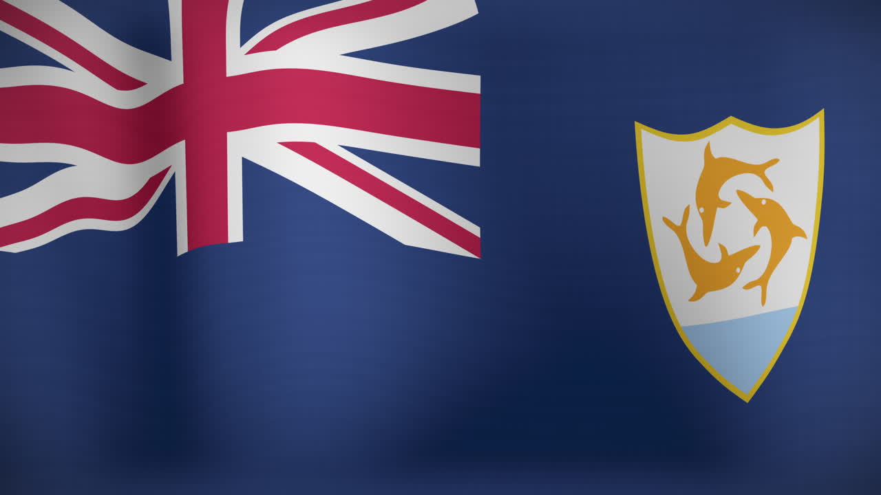 Animation of national flag of anguilla waving