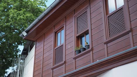 traditional wooden house facade