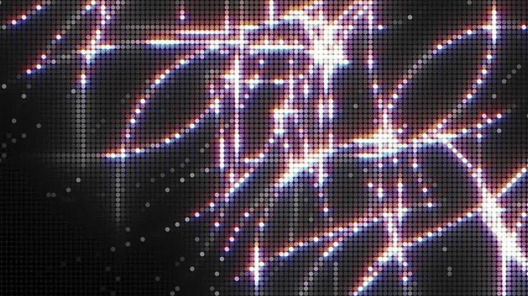 visualización de luz pixelada abstracta