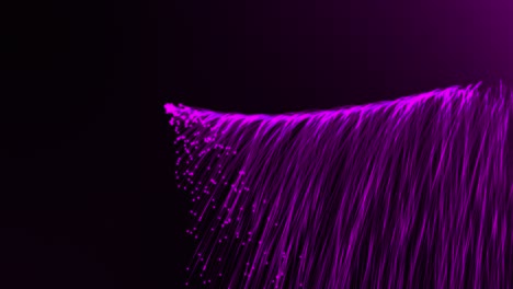 purple light trails melting against against black background
