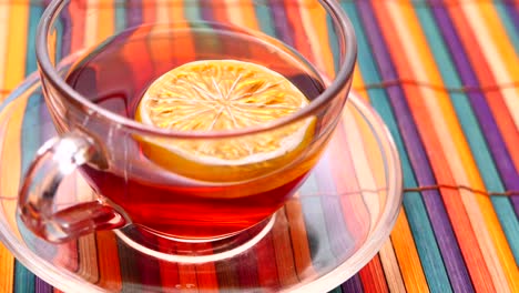 cup of tea with lemon