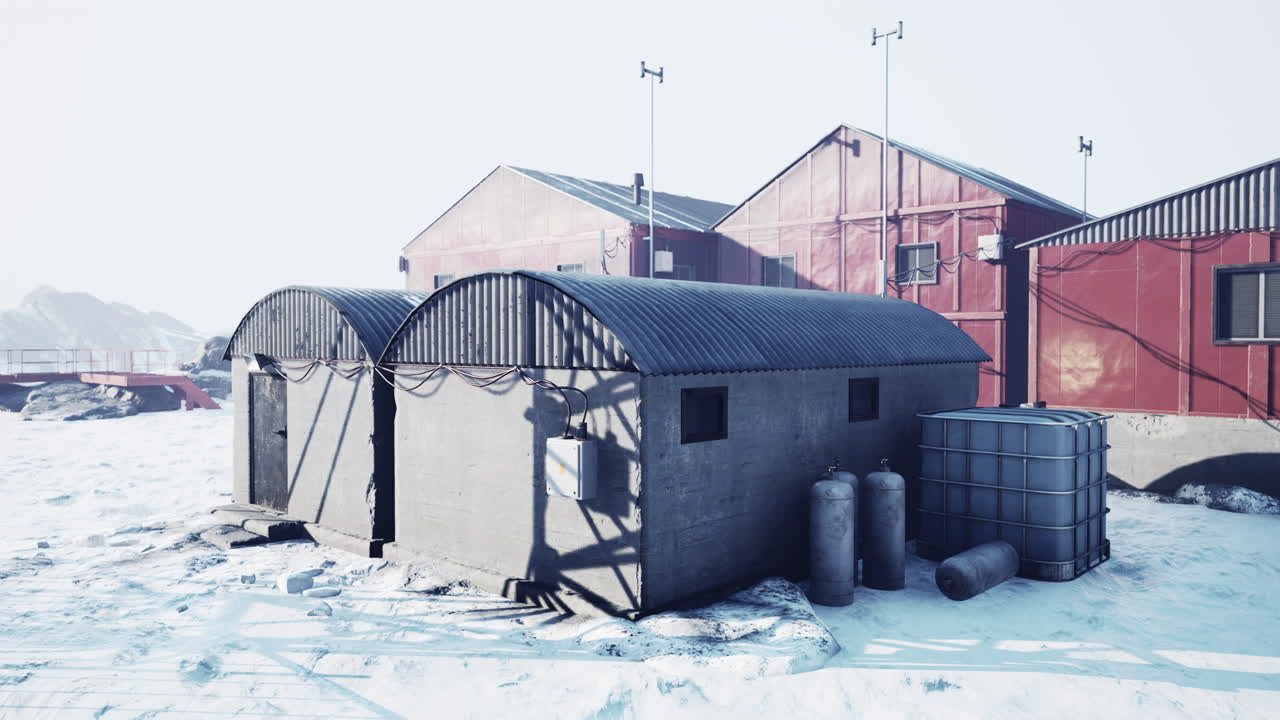 북극에 있는 러시아의 연구 및 극 탐험 기지 건물