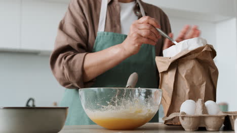 senior woman baking