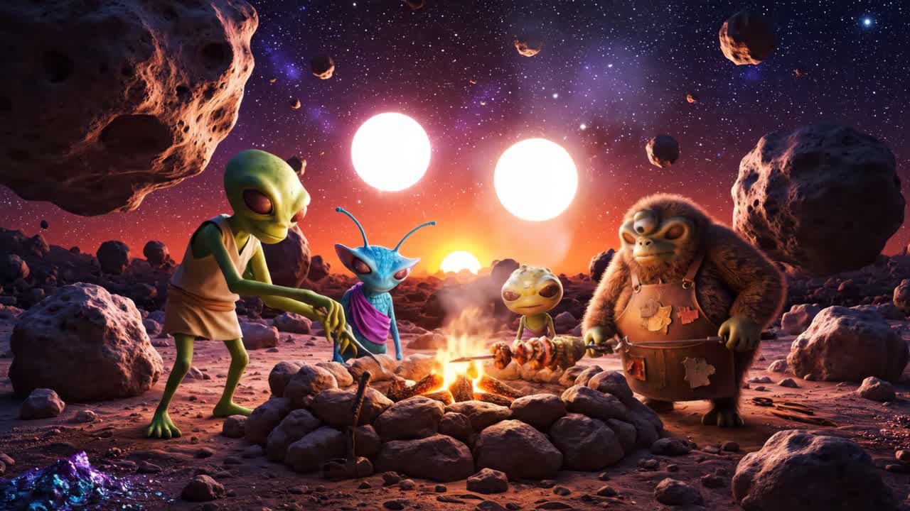 Aliens Camping in Space