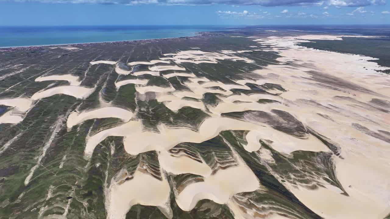Lencois Piauienses At Luis Correia In Piaui Brazil. Nature Landscape. Winding Sand Dunes. Lencois Piauienses At Luis Correia. Rainwater Lakes. Portinho Lake. Summer Travel. Brazil Northeastern