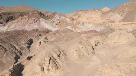the artist's palette in death valley national park seen from above.the vibrant colors of the mineral-rich hills come alive, creating a captivating masterpiece of nature