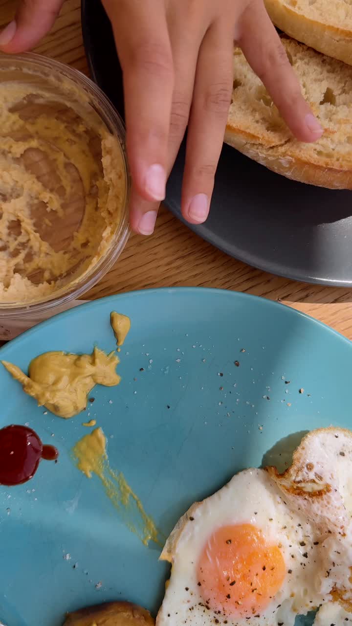 Plates with fresh and cooked food