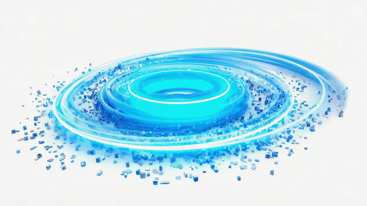 Abstract blue light technology background