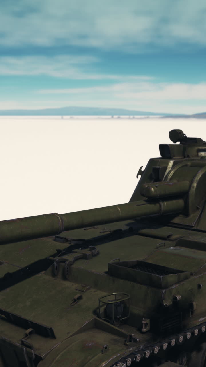 Primo piano di un carro armato militare d'epoca